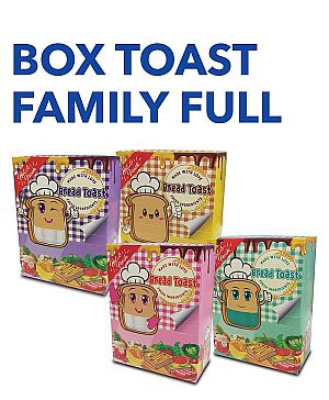 Box Toast & Tray Toast Happy Family Edition | Kemasan Roti Bakar Food Grade Premium