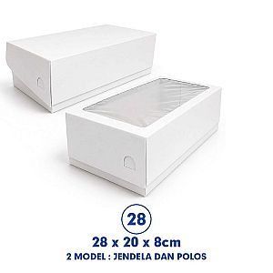 Box Bakery Exclusive PUTIH POLOS | Kemasan Bakery Food Grade Premium - Siap Pakai (Forming)