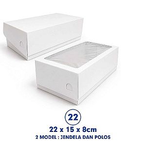 Box Bakery Exclusive PUTIH POLOS| Kemasan Bakery Premium Food Grade - Sheet (Rakit)