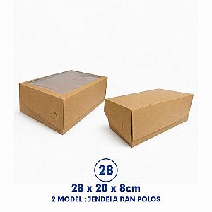 Box Bakery Exclusive KRAFT COKLAT| Kemasan Bakery Premium Food Grade - sheet (rakit)