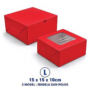 Kotak Snack Box 15x15x10 cm | Dus Catering & Box Kue Food Grade
