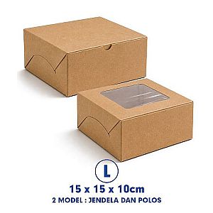 Kotak Snack Box 15x15x10 cm | Dus Catering & Box Kue Food Grade