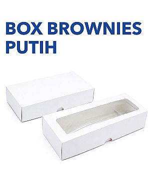 Box Brownies Putih Tebal Food Grade | Polos & Jendela | Ukuran S M L