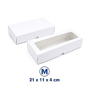Box Brownies Putih Tebal Food Grade model rakit | Polos & Jendela | Ukuran S M L
