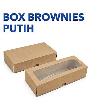 Box Brownies Kraft Coklat Tebal Siap Pakai  Food Grade | Polos & Jendela | Ukuran S M L