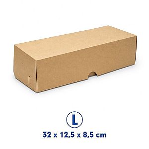 Box Roll Cake Kraft Coklat Tebal Food Grade Siap Pakai | Polos & Jendela | Ukuran S M L
