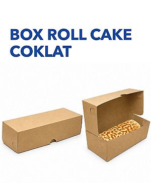 Box Roll Cake Kraft Coklat Tebal Food Grade model rakit | Polos & Jendela | Ukuran S M L