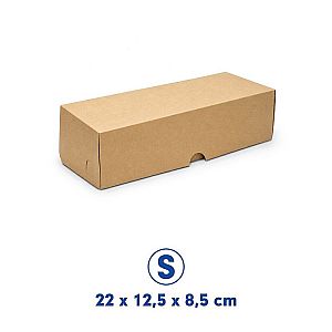 Box Roll Cake Kraft Coklat Tebal Food Grade model rakit | Polos & Jendela | Ukuran S M L