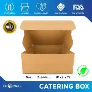 Box Katering - Kraft Coklat - 18x18x8 cm