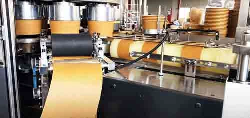 Mesin forming paper bowl di fasilitas produksi Ecopaq Indonesia
