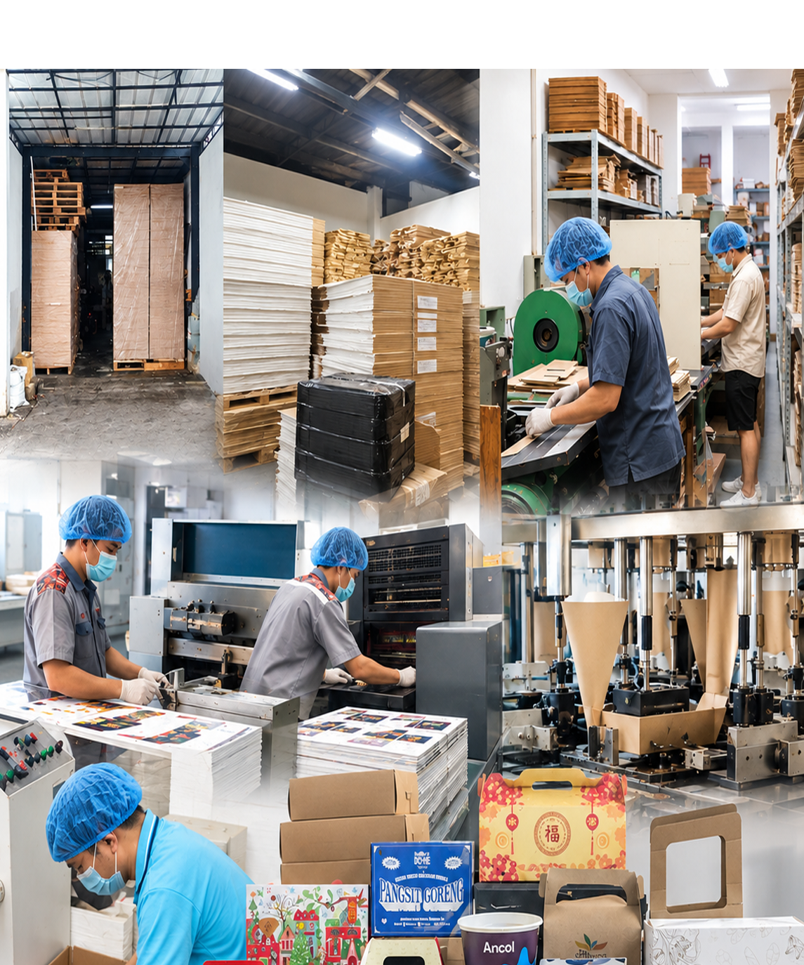Proses produksi dan printing kemasan di fasilitas Ecopaq Indonesia